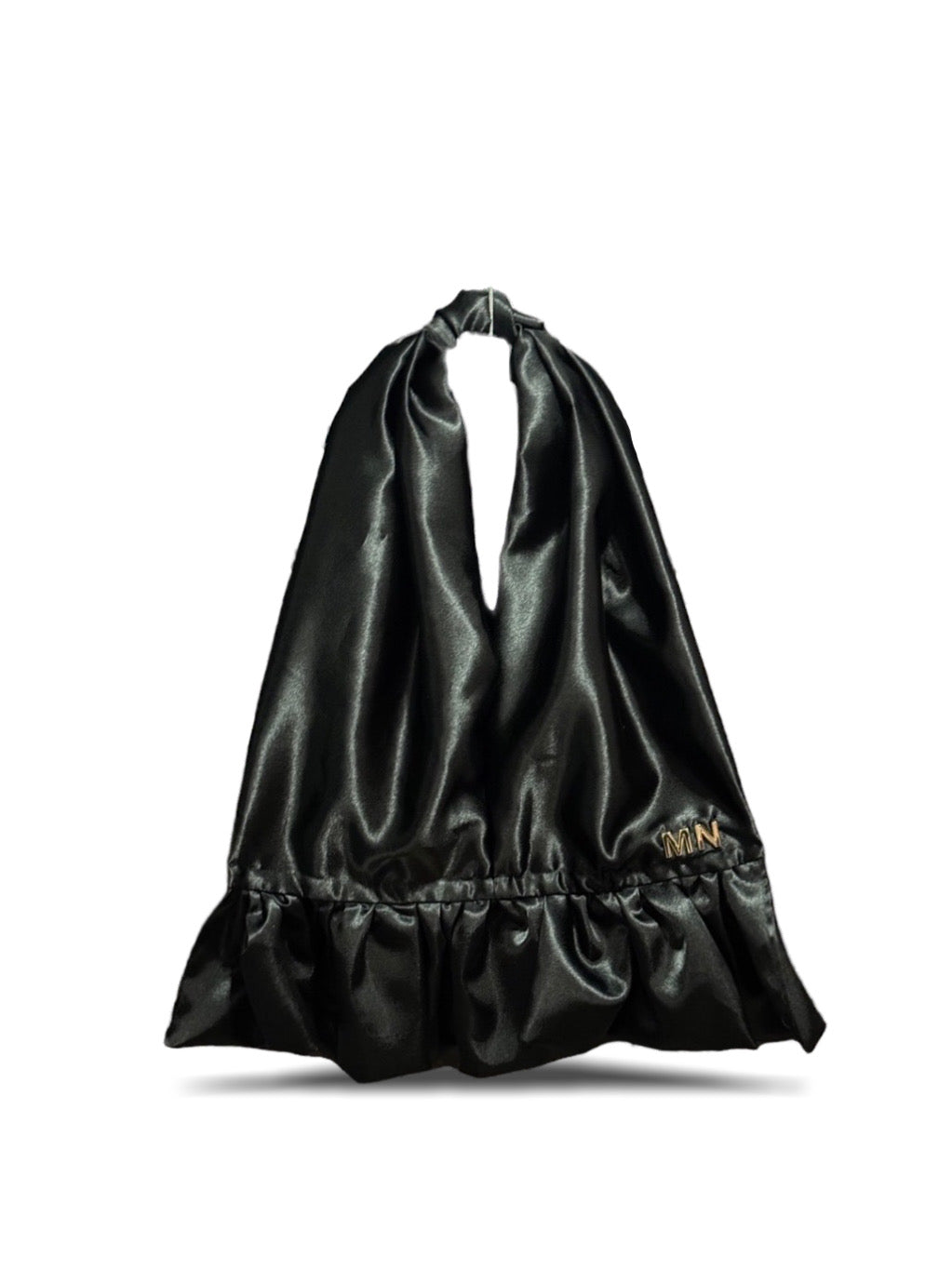 mala negra satín grande