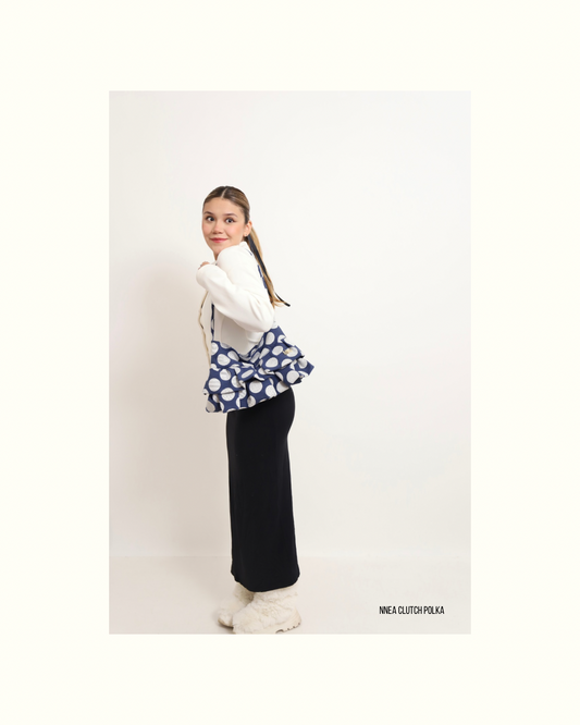 Nnea Clutch Polka Navy
